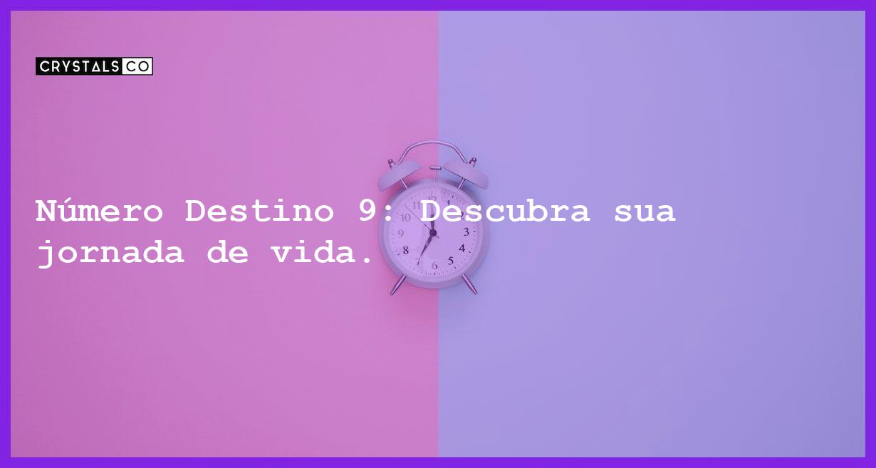 Número Destino 9: Descubra sua jornada de vida. - numero destino 9