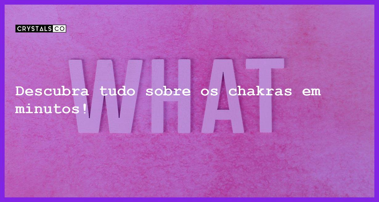 Descubra tudo sobre os chakras em minutos! - o que sao chakras