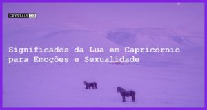 Significados da Lua em Capricórnio para Emoções e Sexualidade - significados da lua em capricornio emocoes sexualidade e