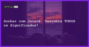 Sonhar com Jacaré: Descubra TODOS os Significados! - sonhar com jacare