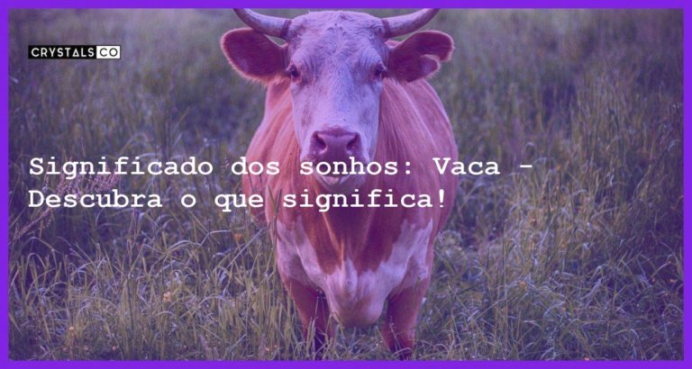 Significado dos sonhos: Vaca - Descubra o que significa! - sonhar com vaca